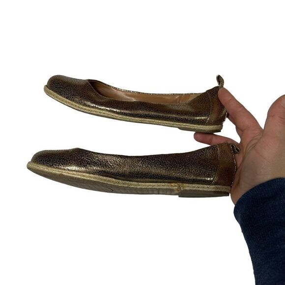Banana Republic gold ballet flat 6 rope shimmer metallikc - Picture 5 of 8